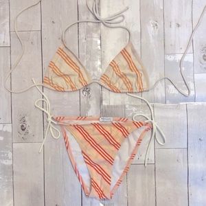 BURBERRY Pink Orange Green Bikini -size Medium
